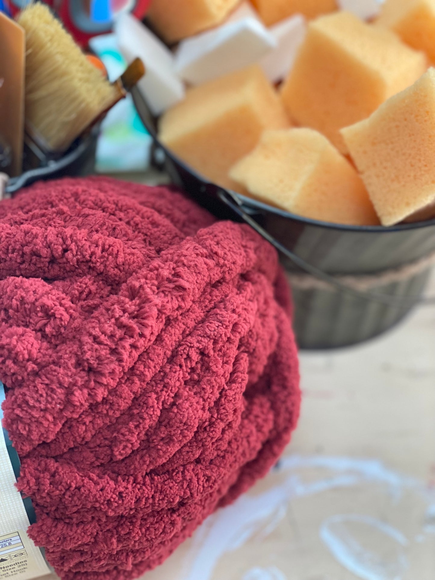 chunky knit blanket